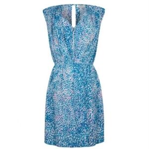 Sandro Rebelle Dress US Size 4/6 Blue Leopard